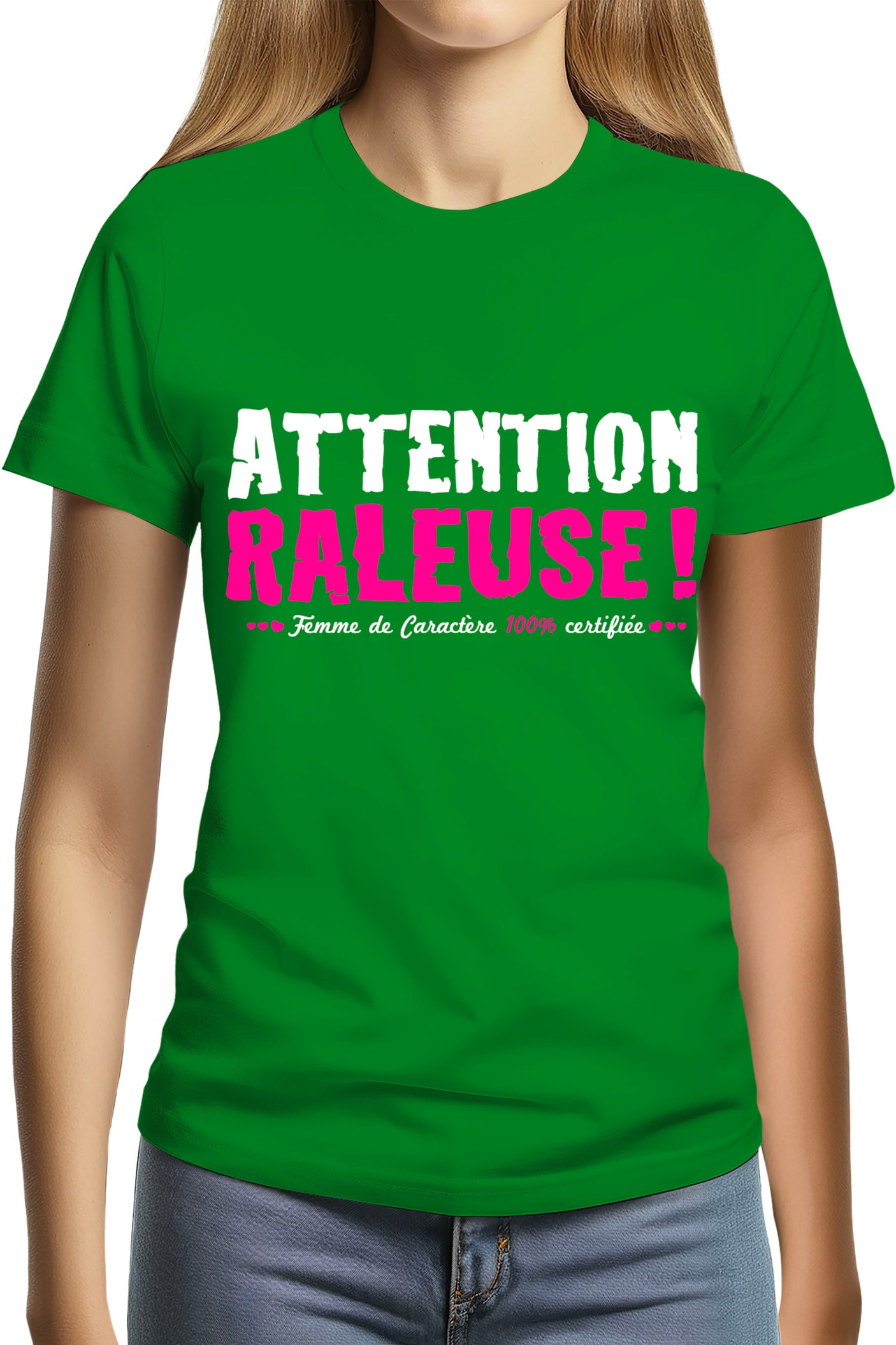 Tee-Shirt Femme ATTENTION RALEUSE flash