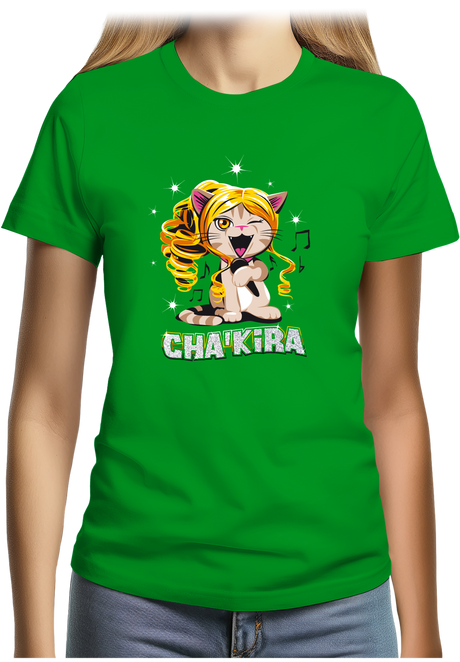 T-Shirt Femme Cha'kira, Chat chanteuse