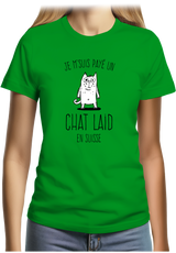 T-Shirt Femme Un chat laid en suisse