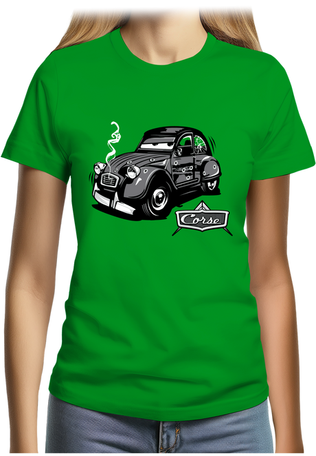 T-Shirt Femme Voiture 2CV made in Corse