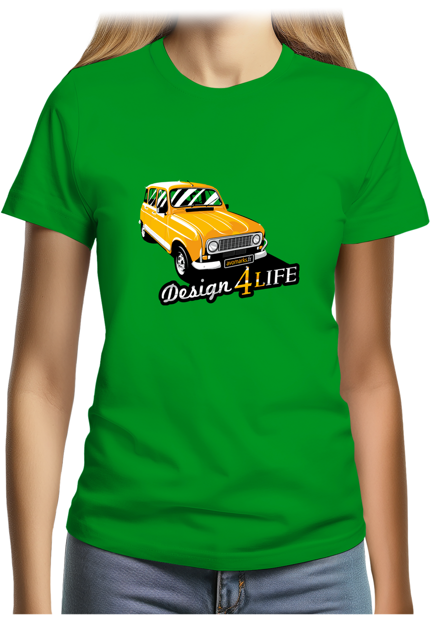 T-Shirt Femme Voiture Design 4L