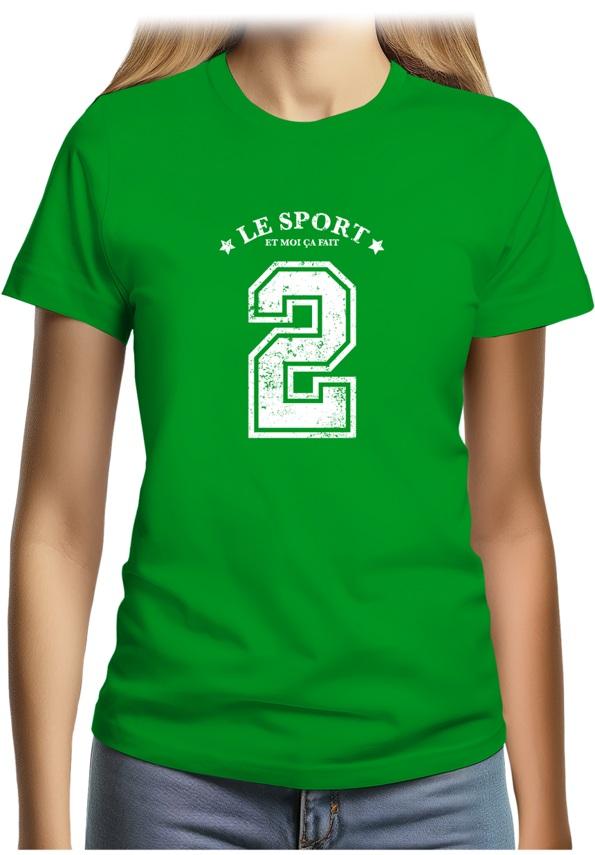 T-Shirt Femme Le sport et moi ça fait 2