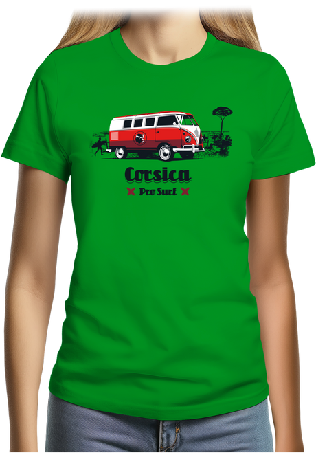 T-Shirt Femme Van plage combi corsica