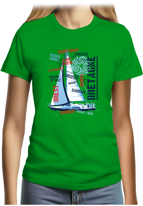 T-Shirt Femme Voilier bretagne