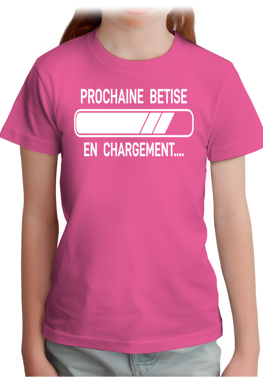T-Shirt Fille Prochaine bêtise en chargement