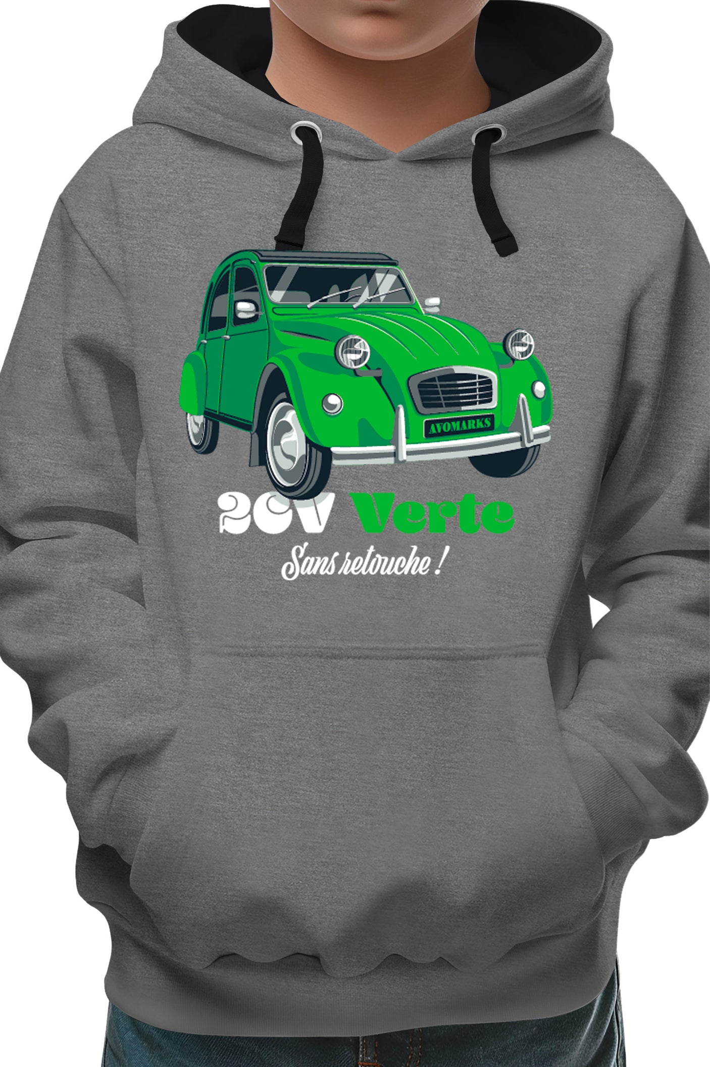Sweat Enfant Deuch verte sans retouche