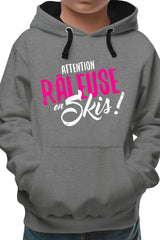 Sweat Enfant Attention râleuse en ski