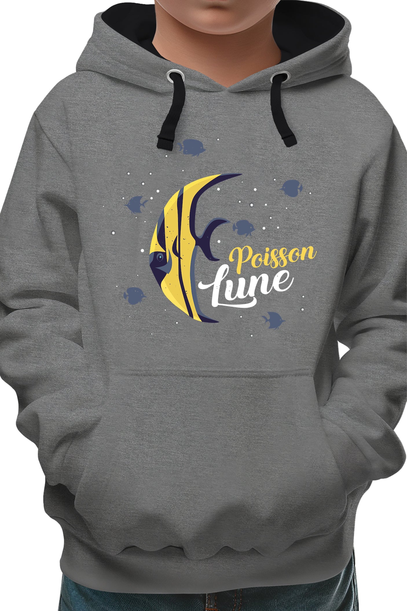 Sweat Enfant Poisson lune avec strass