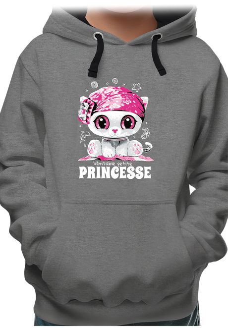 Sweat Enfant Véritable petite princesse avec strass