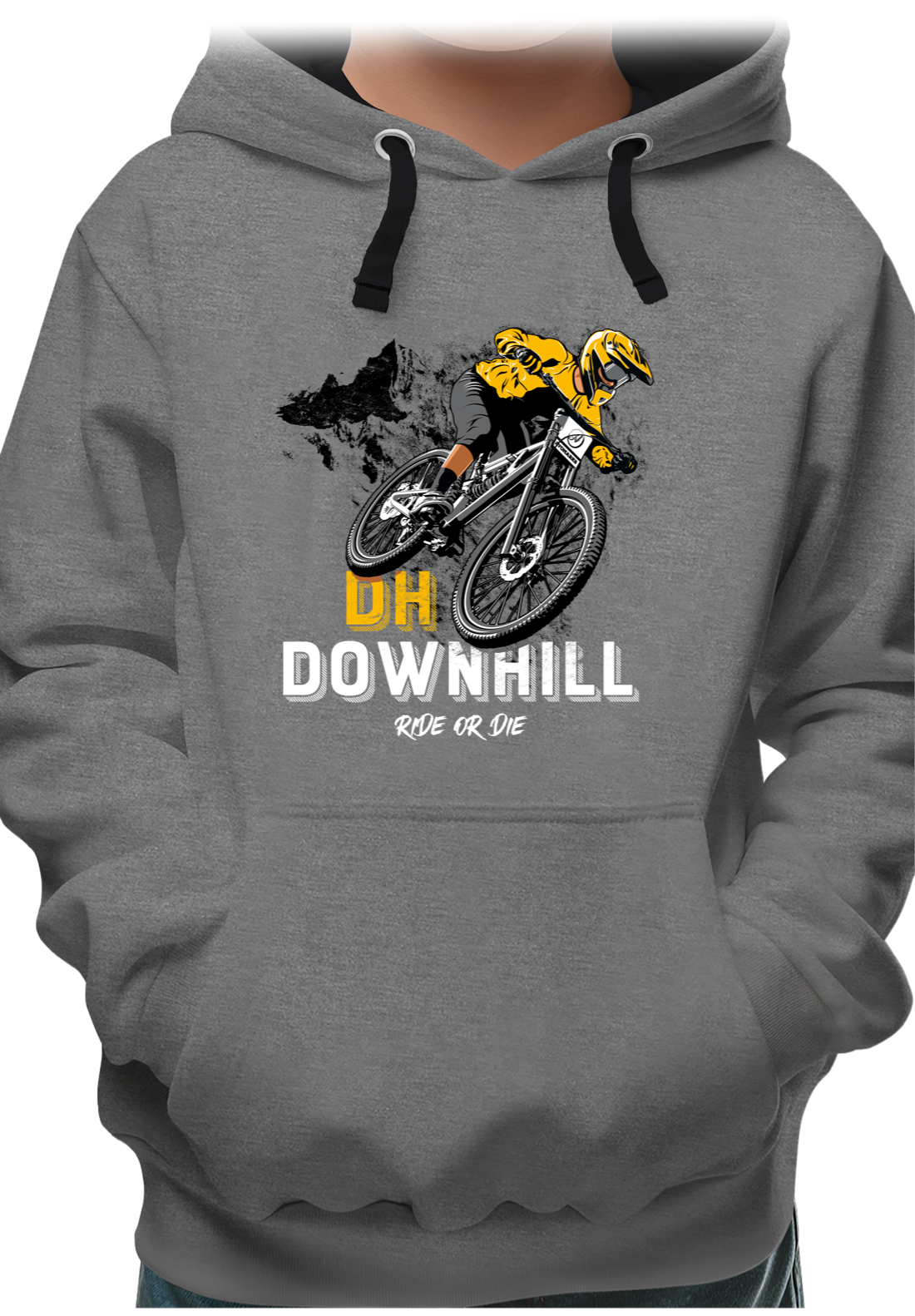 Sweat Enfant Vélo DH Downhill, Ride or die