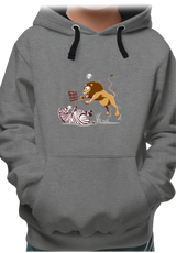 Sweat Enfant Zèbre vs Lion : 5 fruits légumes par jour