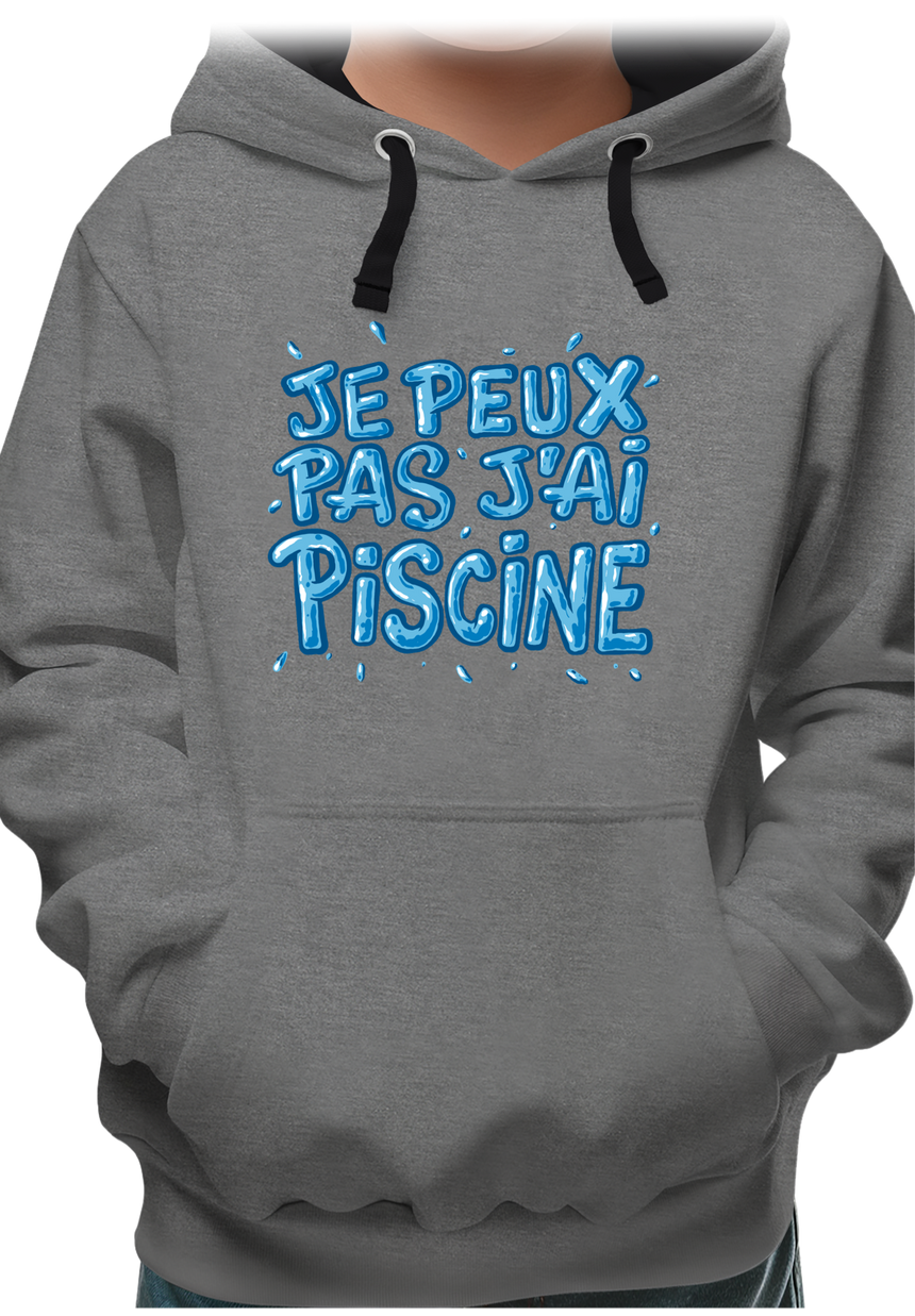Sweat Enfant Je peux pas, j'ai piscine