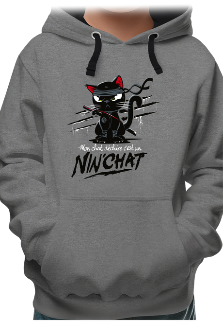 Sweat Enfant Mon chat déchire tout c'est un ninja