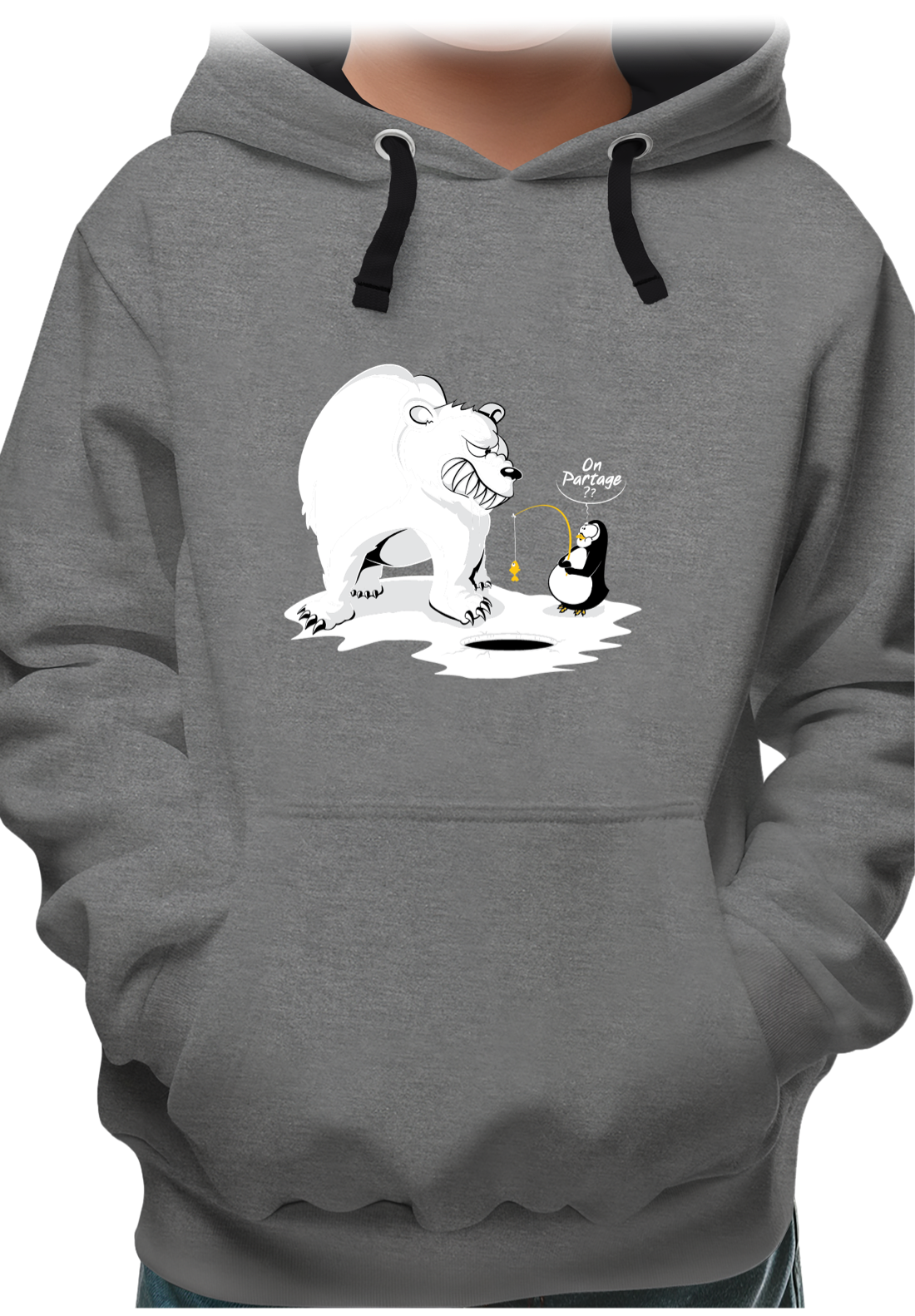 Sweat Enfant Ours et pingouin sur la banquise
