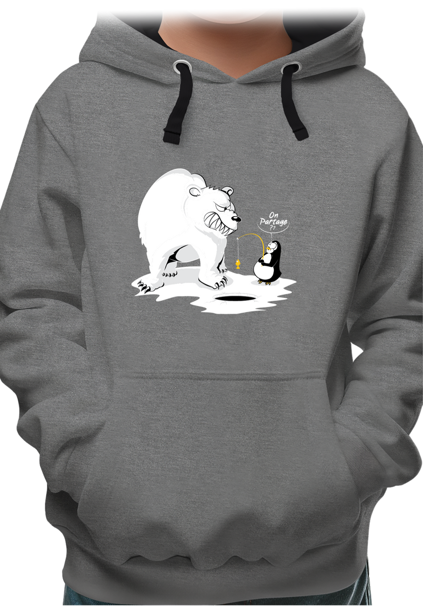Sweat Enfant Ours et pingouin sur la banquise