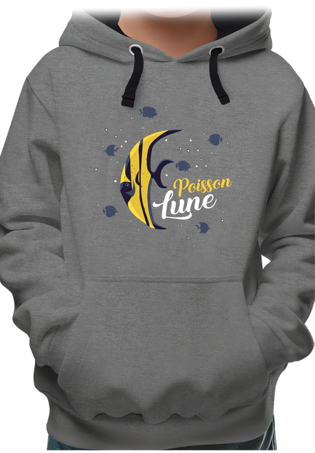 Sweat Enfant Poisson lune avec strass