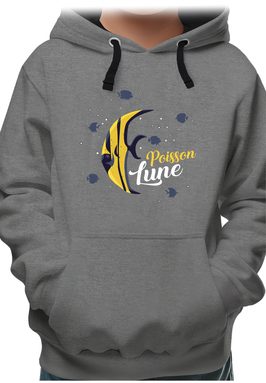 Sweat Enfant Poisson lune avec strass