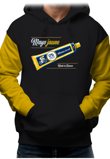 Sweat Adulte Mayo jaune en vélo