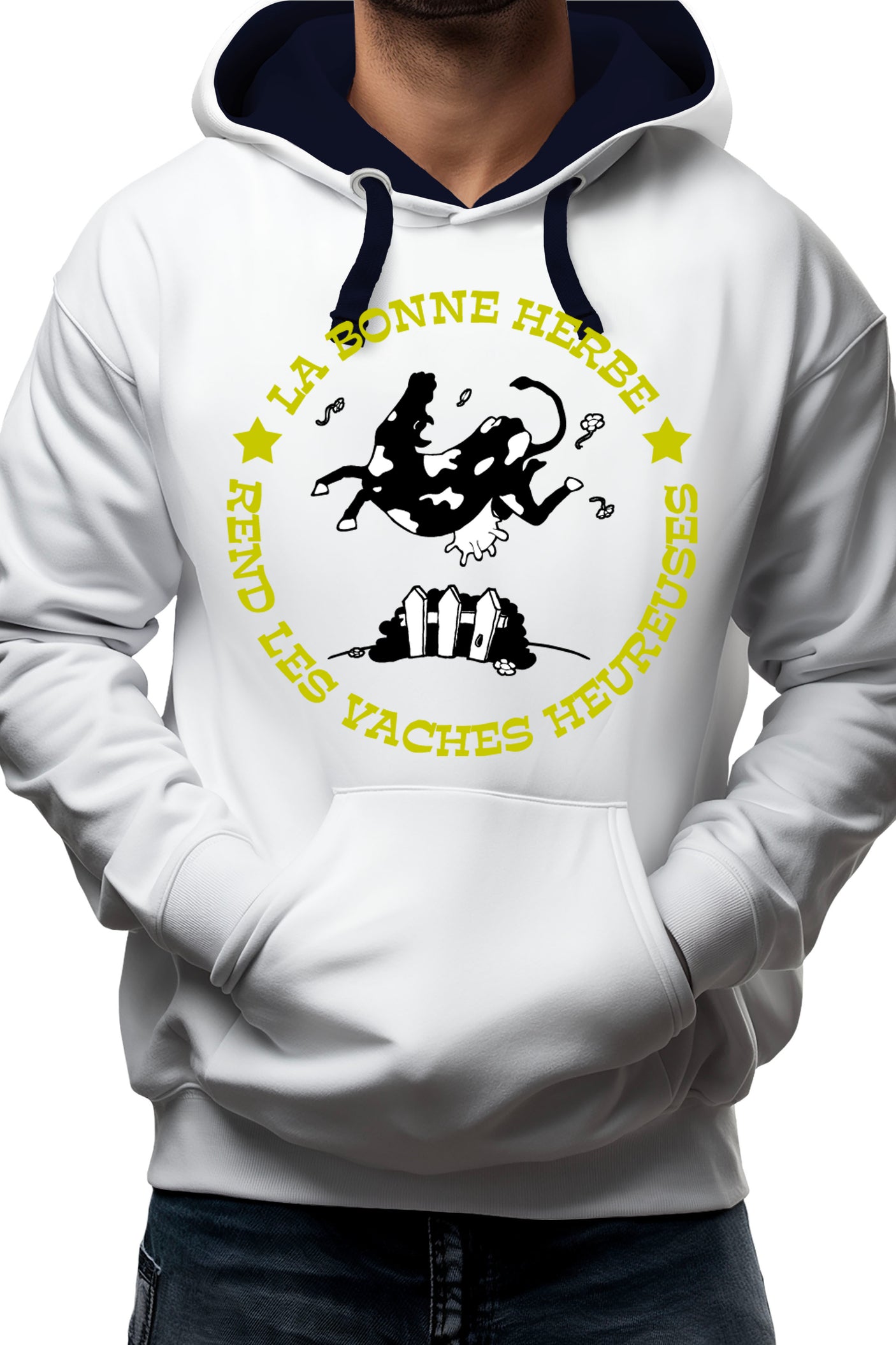 Sweat Adulte La bonne herbe rend les vaches heureuse
