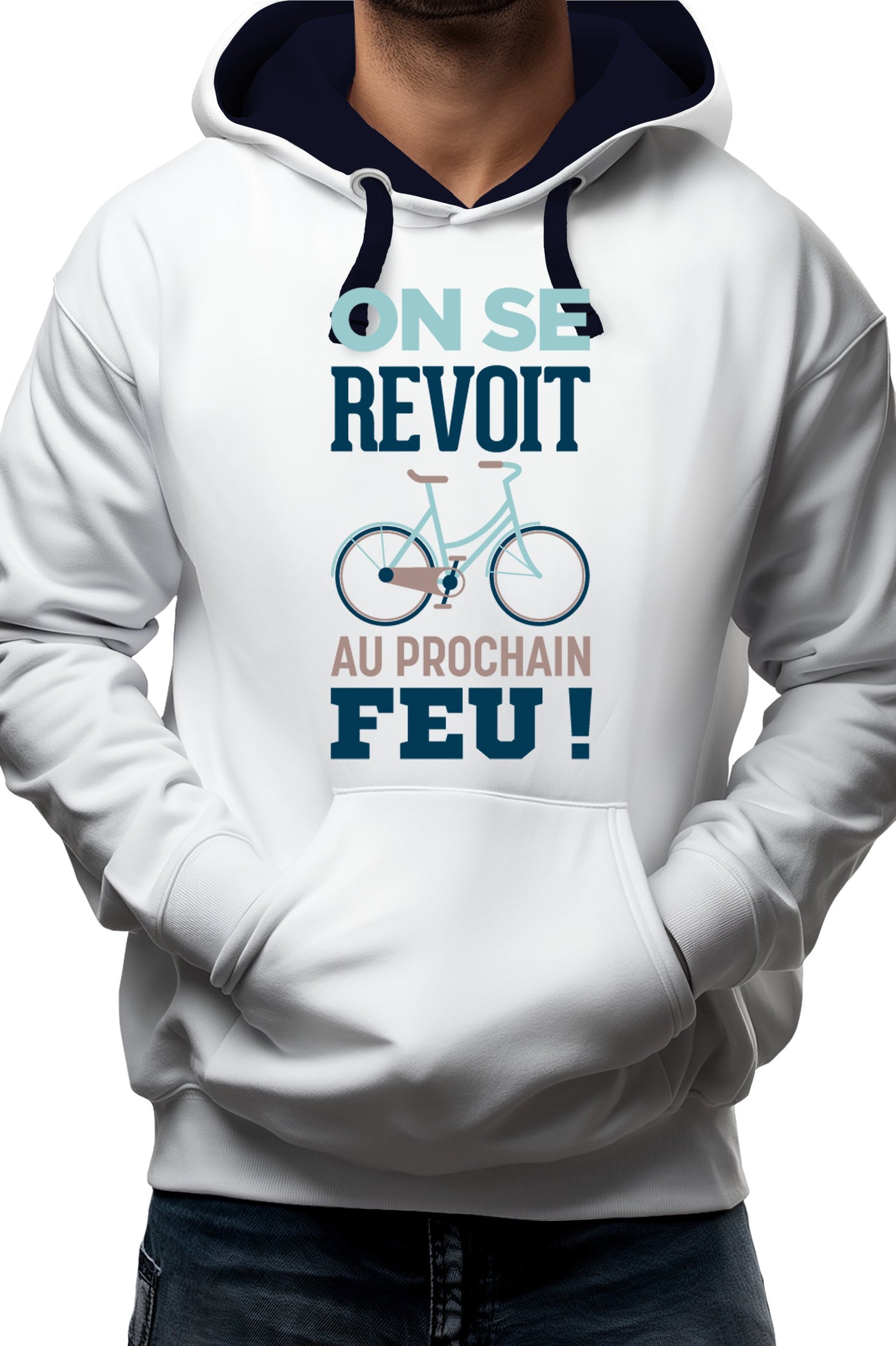 Sweat Adulte on se voit au prochain feu : velo