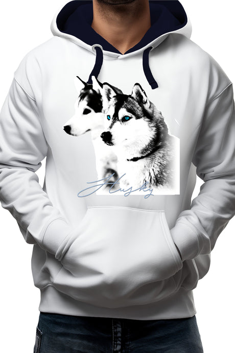 Sweat Enfant Husky avec strass bleu