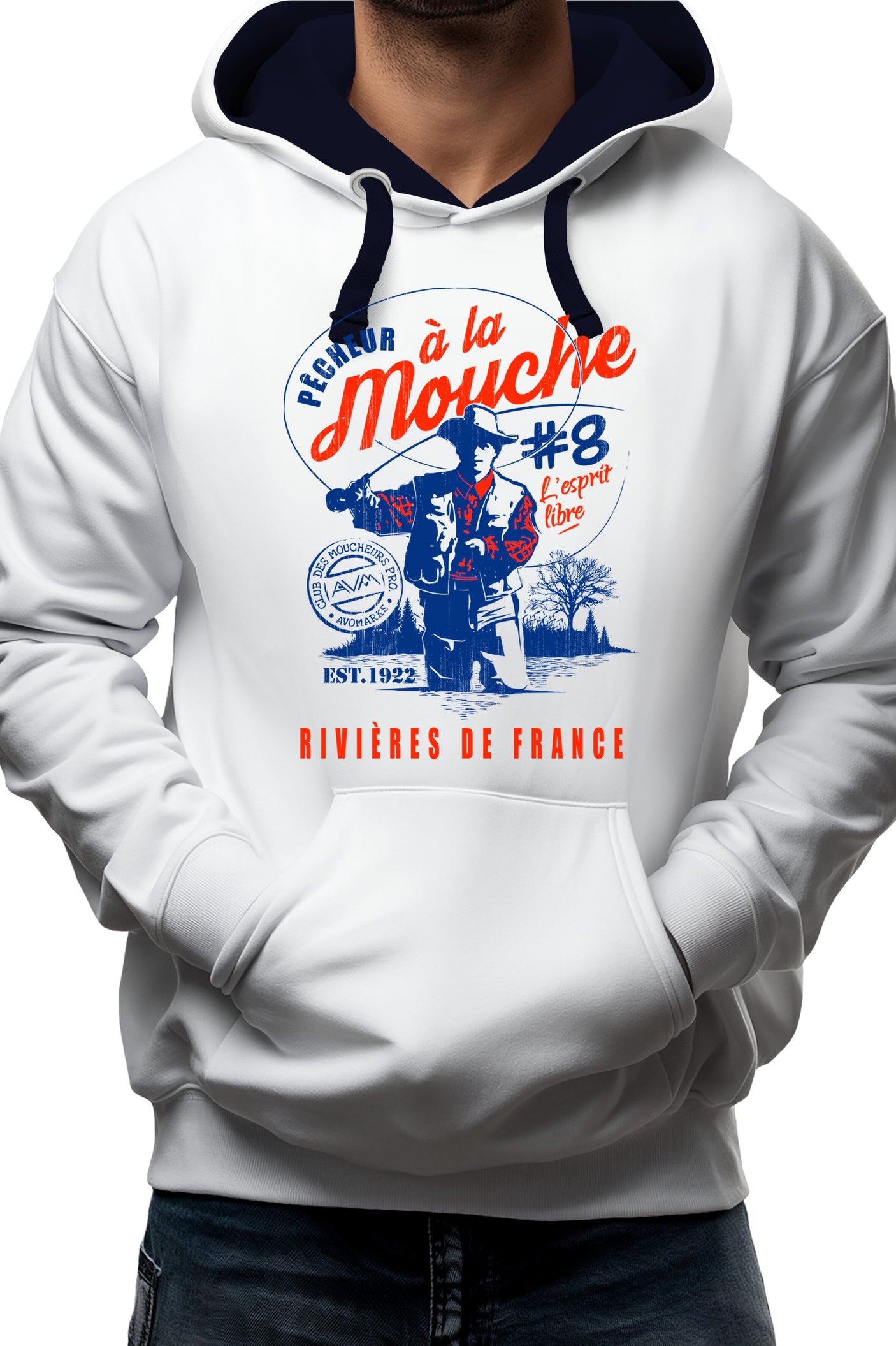 Sweat Adulte Pêcheur à la mouche