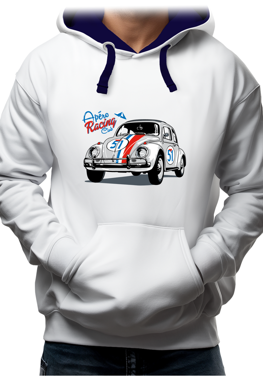 Sweat Adulte Voiture Cox apéro racing