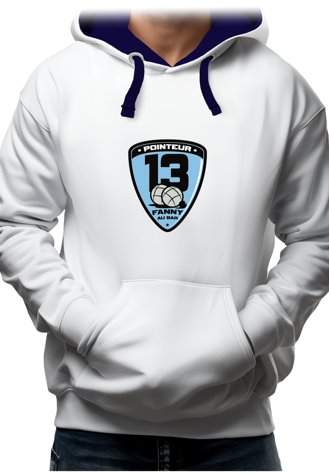 Sweat Adulte Fanny au bar, Pointeur Pétanque