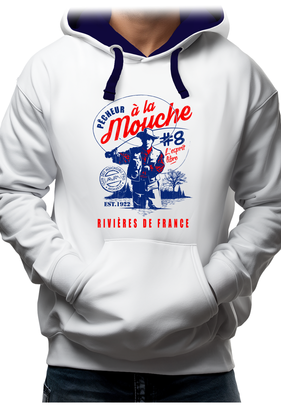Sweat Adulte Pêcheur à la mouche