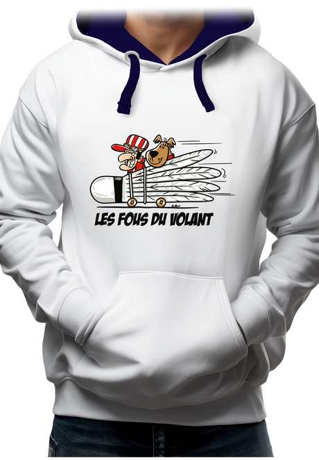 Sweat Adulte Les fous du Volant de badminton