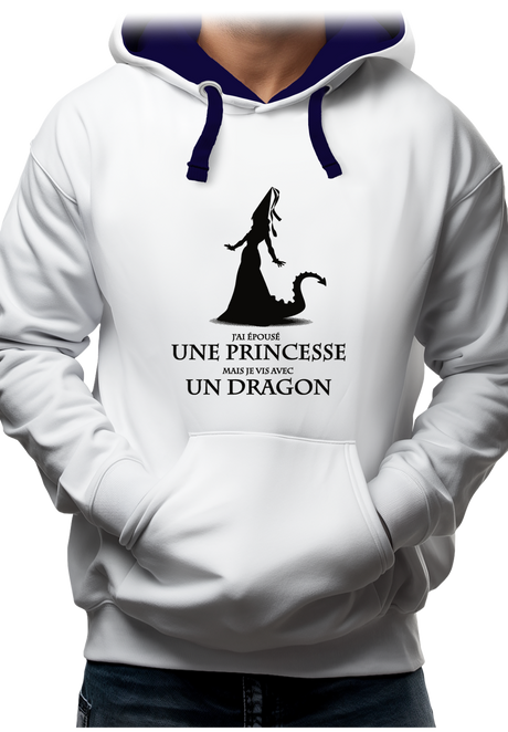 Sweat Adulte J'ai épouser une princesse mais je vis avec un dragon