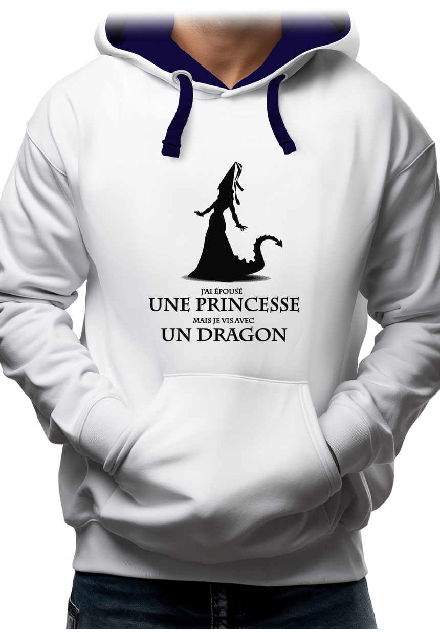 Sweat Adulte J'ai épouser une princesse mais je vis avec un dragon
