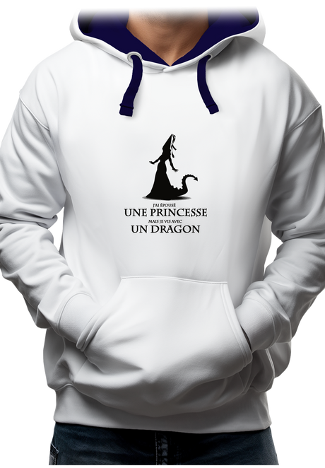 Sweat Adulte D'épouser une princesse à vivre avec un dragon