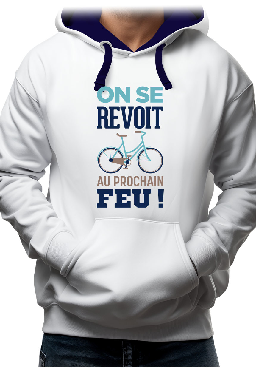 Sweat Adulte On se voit au prochain feu en vélo