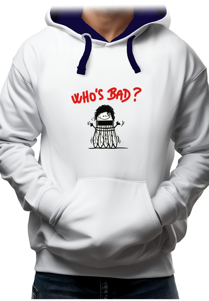 Sweat Adulte Le badminton par Michael Jackson (Who's Bad)