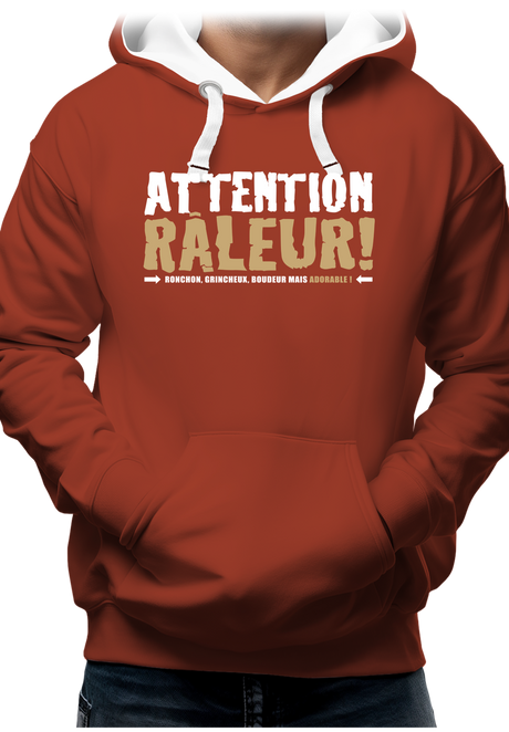 Sweat Adulte Attention raleur en bronze