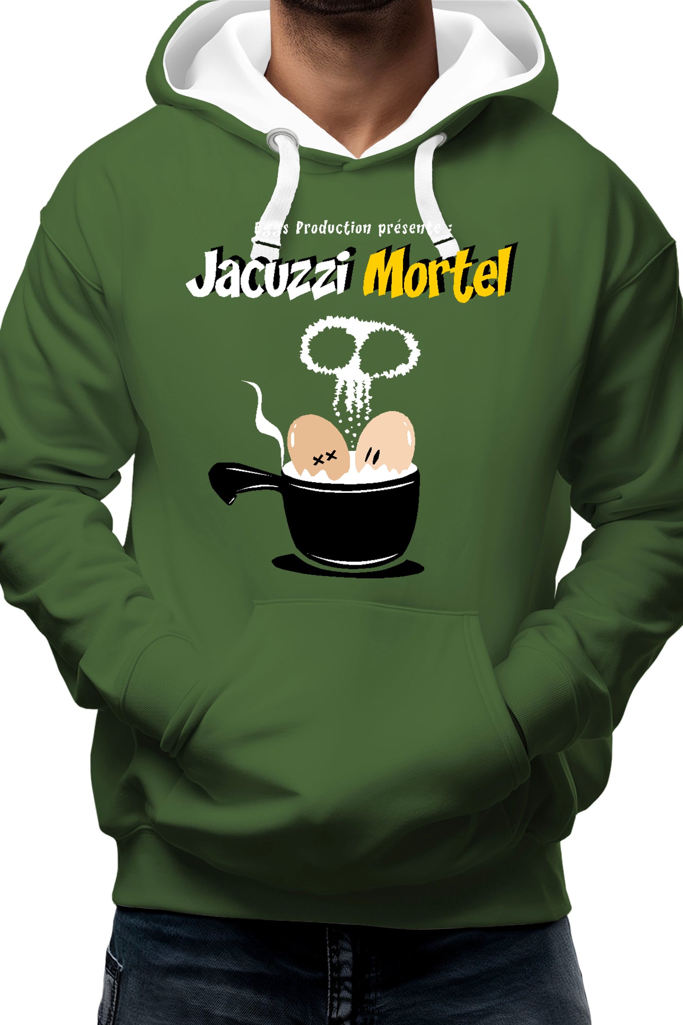 Sweat Adulte Des Oeufs dans un jacuzzi