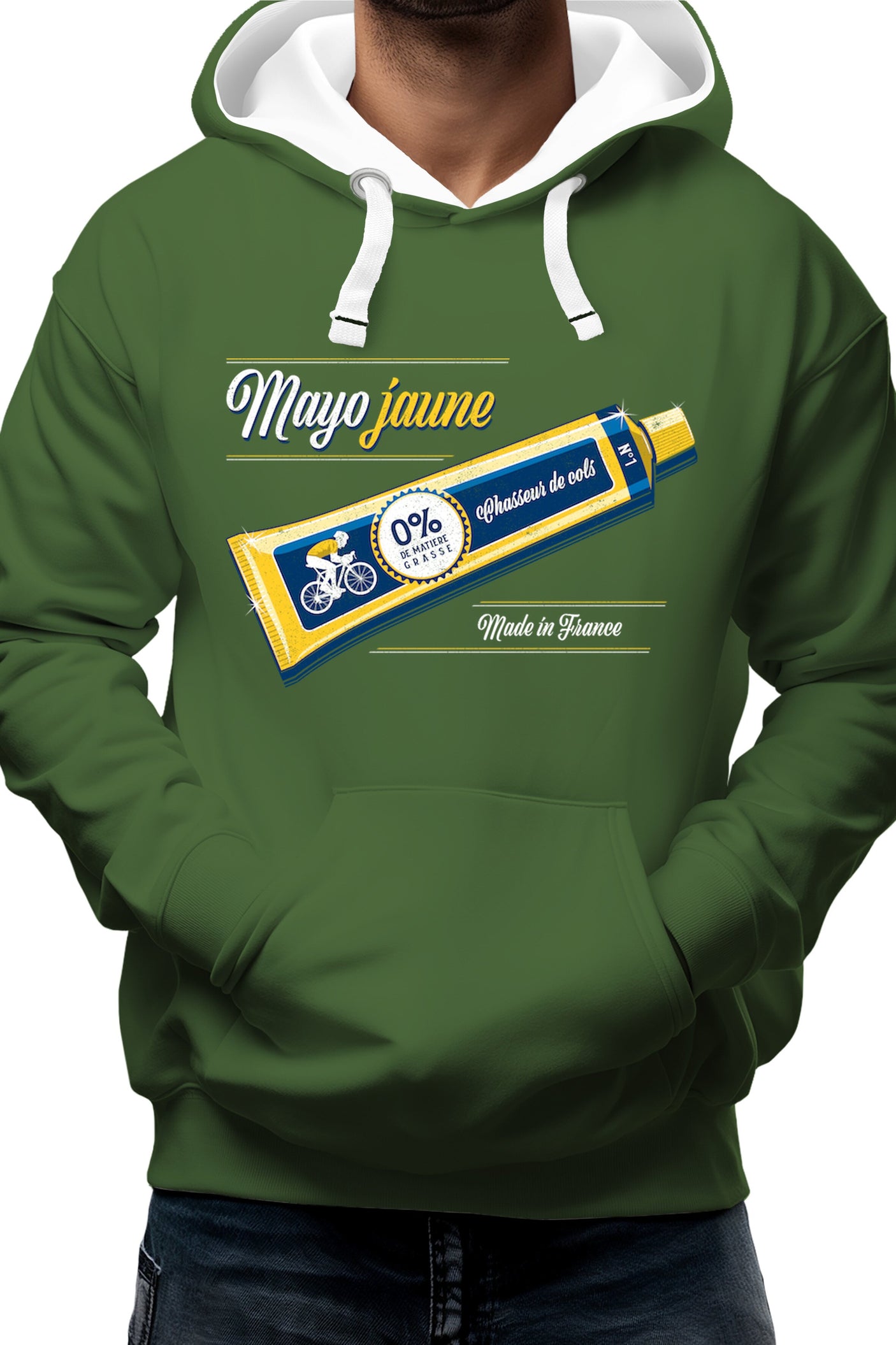 Sweat Adulte Mayo jaune, la maillot des chasseur de cols