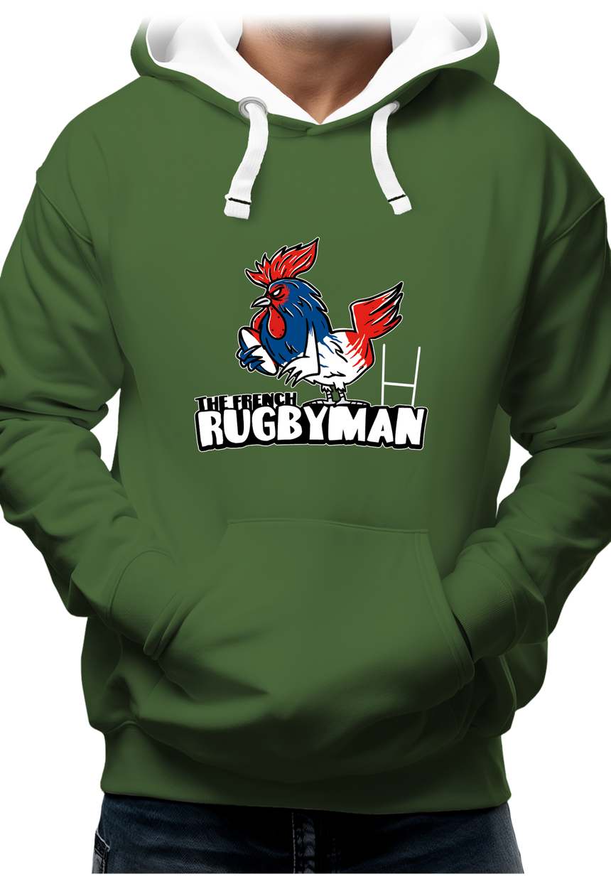 Sweat Adulte Coq bleu blanc rouge du rugby français