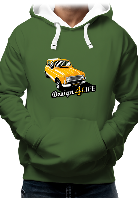 Sweat Adulte Voiture Design 4L