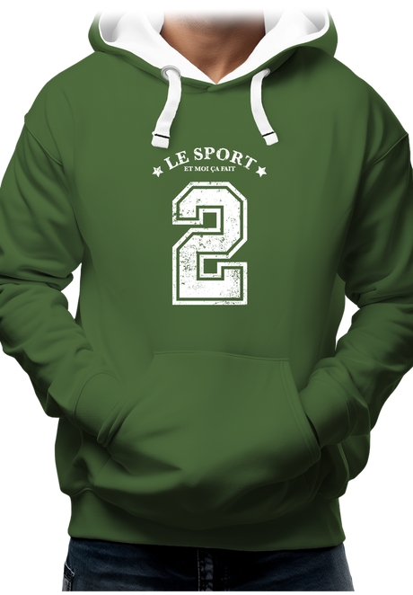 Sweat Adulte Le sport et moi ça fait 2