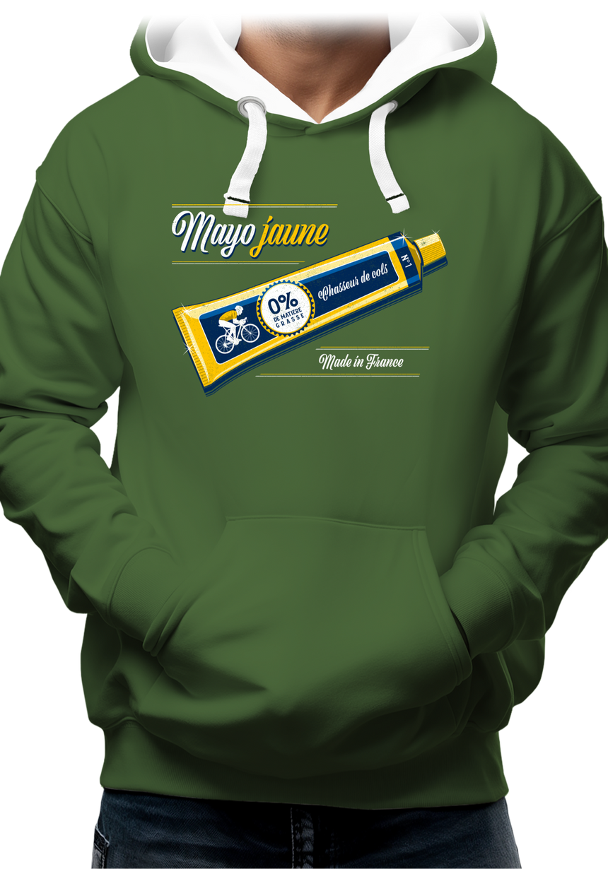 Sweat Adulte Mayo jaune en vélo