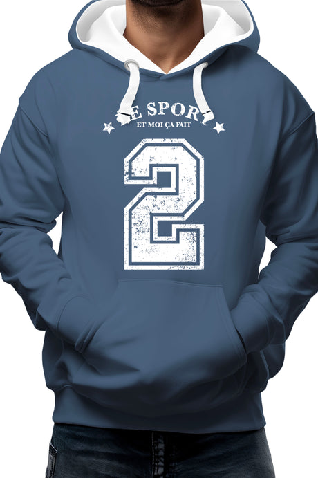 Sweat Adulte Le sport et moi ça fait 2