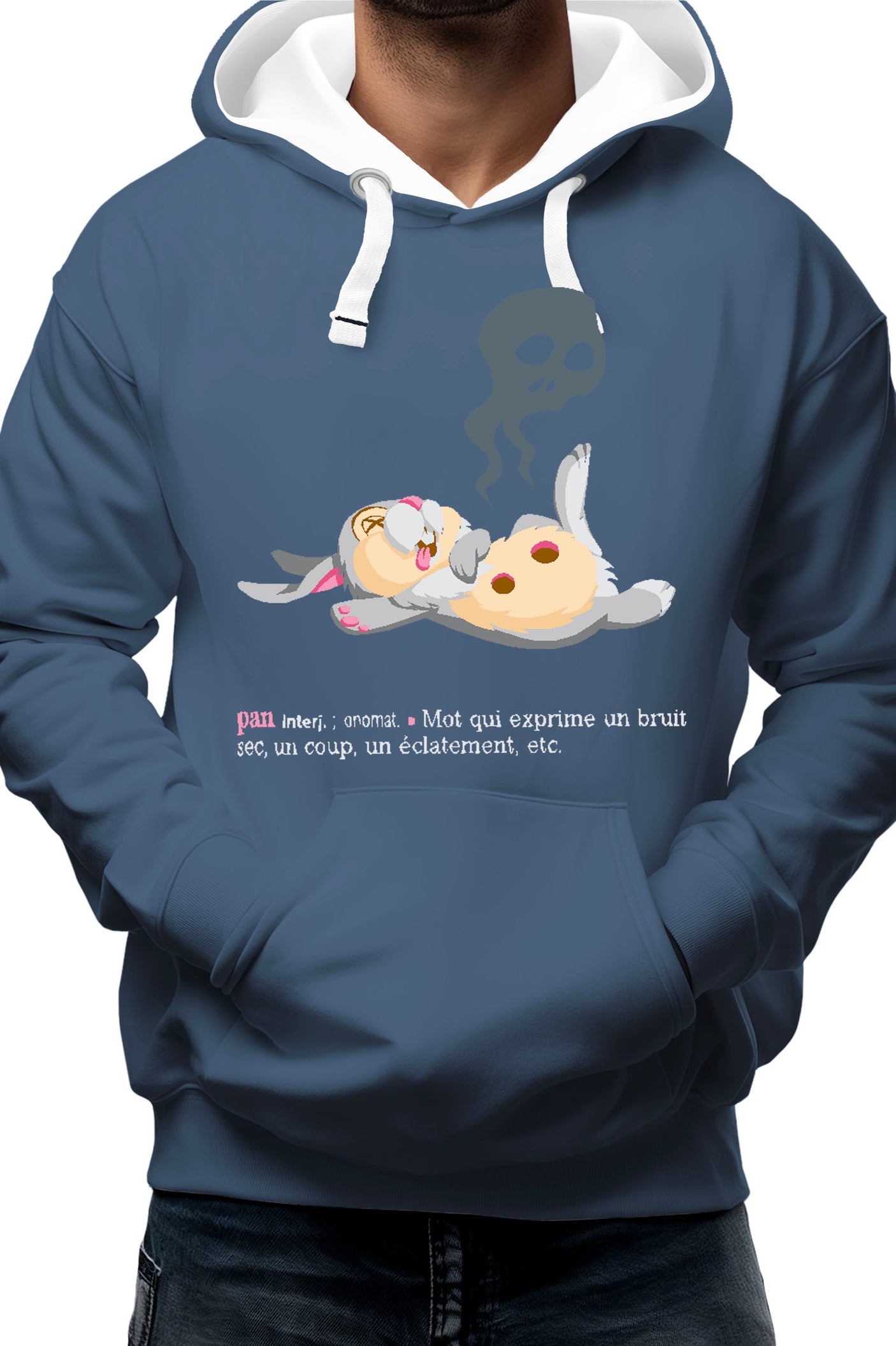Sweat Adulte Pan ! Lapin Couche