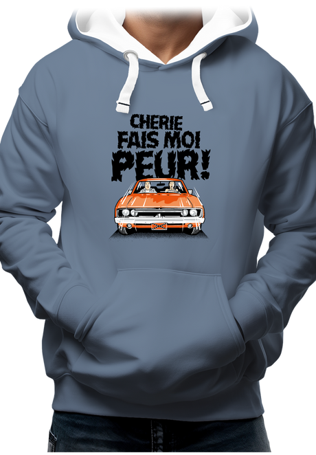 Sweat Adulte Chérie fais moi peur voiture