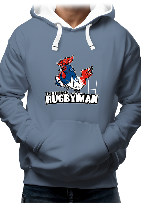 Sweat Adulte Coq bleu blanc rouge du rugby français