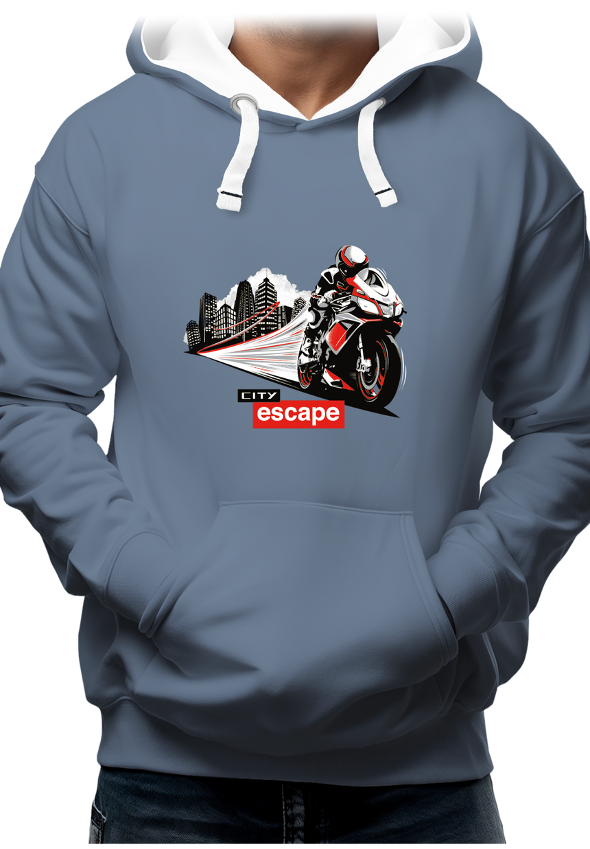 Sweat Adulte Milan city escape en moto