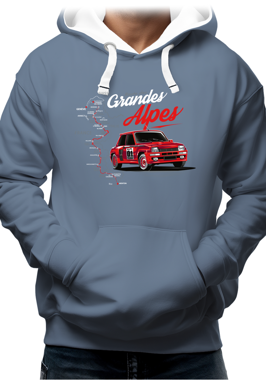 Sweat Adulte La route des grandes Alpes en voiture