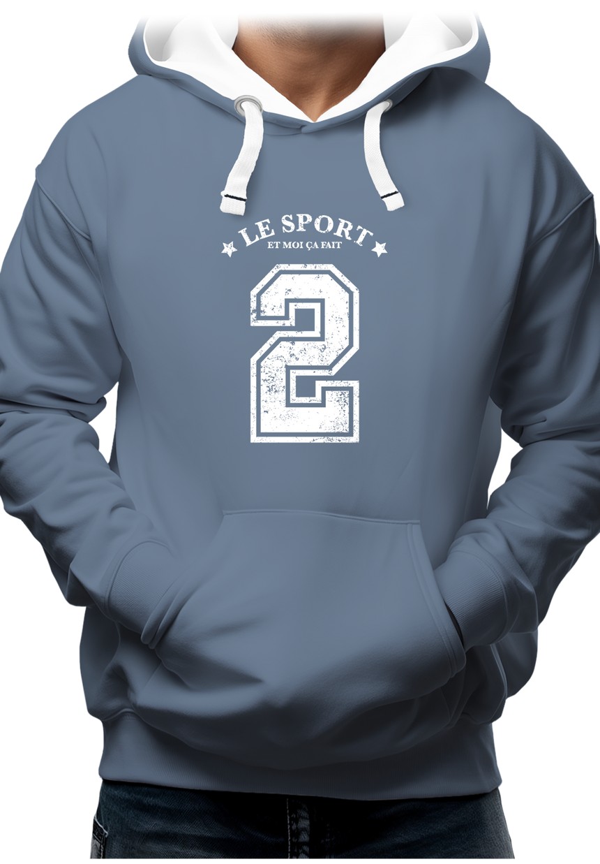 Sweat Adulte Le sport et moi ça fait 2