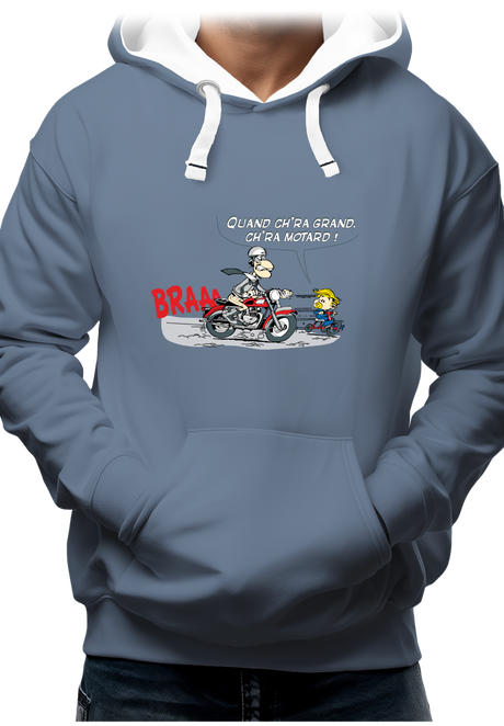 Sweat Adulte Motard et son fils